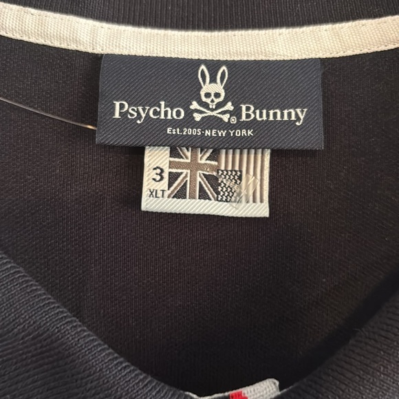 🌺Psycho Bunny Black and Red Polo Shirt Classic Design - Picture 3 of 7